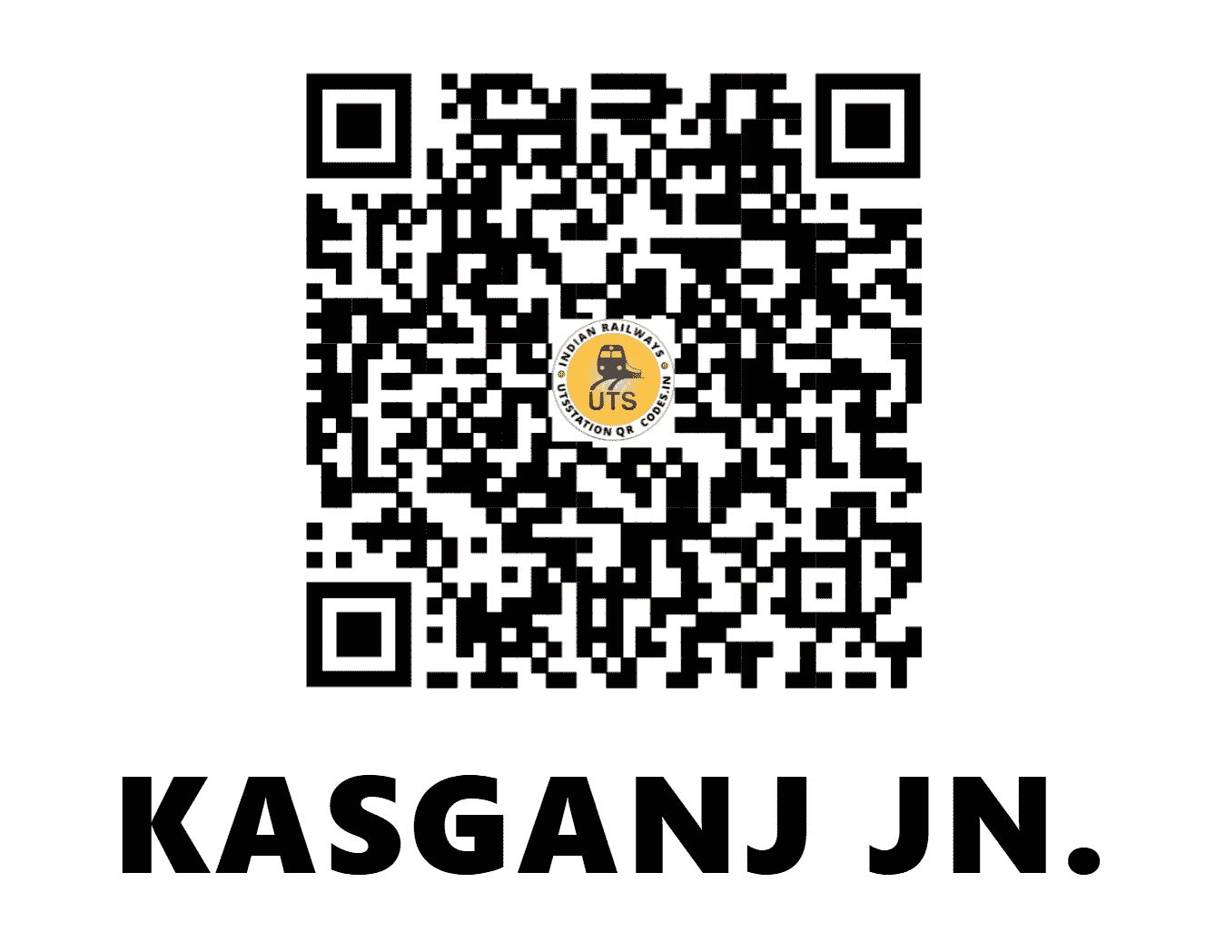 UTS QR Code for KASGANJ JN. - KSJ (NE - UTTAR PRADESH)